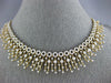 LARGE 5.22CT DIAMOND 14K YELLOW GOLD MULTI CIRCULAR CHANDELIER COCKTAIL NECKLACE