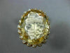 ESTATE EXTRA LARGE 21.10CT DIAMOND & AAA CITRINE 14KT YELLOW GOLD HALO FUN RING