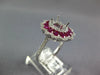 LARGE 1.76CT DIAMOND & AAA RUBY 18KT WHITE GOLD OVAL SEMI MOUNT ENGAGEMENT RING