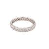 .66CT DIAMOND 18KT WHITE GOLD 3D CLASSIC ROUND 3 ROW ETERNITY ANNIVERSARY RING