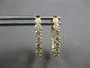 .95CT DIAMOND 18KT YELLOW GOLD 3D ROUND CLASSIC INSIDE OUT HOOP HANGING EARRINGS