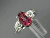 1.27CT DIAMOND & AAA PINK TOPAZ 14KT WHITE GOLD 3D SEMI FILIGREE ENGAGEMENT RING
