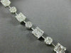ESTATE LONG 3.1CT ROUND & BAGUETTE DIAMOND 18K WHITE GOLD SQUARE TENNIS BRACELET