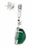 EXTRA LARGE 19.15CT DIAMOND & AAA EMERALD 18K WHITE GOLD 3D FUN HANGING EARRINGS