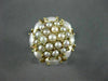 ANTIQUE LARGE AAA SOUTH SEA PEARL 14KT YELLOW GOLD 3D FLOWER CLUSTER RING #22299