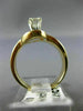 ESTATE .59CT ROUND & BAGUETTE DIAMOND 14KT TWO TONE GOLD 3D ENGAGEMENT RING #240