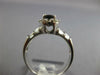 1.52CT DIAMOND AAA SAPPHIRE 14K WHITE GOLD OVAL ROUND & BAGUETTE FRIENDSHIP RING