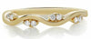 ESTATE .09CT DIAMOND 14KT YELLOW GOLD 3D ROUND MARQUISE SHAPE WAVE FUN RING