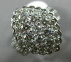 ESTATE LARGE 1.50CT DIAMOND 14KT WHITE GOLD 3D FILIGREE MARQUISE CLUSTER RING FG
