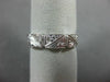 ANTIQUE WIDE .35CT DIAMOND 18KT WHITE GOLD 3D FILIGREE SQUARE ETERNITY RING 9253