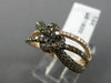 EFFY 1.50CT WHITE & CHOCOLATE FANCY DIAMOND 14KT ROSE GOLD 3D LOVE KNOT RING