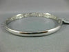 WIDE 2.26CT DIAMOND 18KT WHITE GOLD 3D MULTI ROW SEMI ETERNITY BANGLE BRACELET