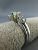ANTIQUE WIDE .95CT MARQUISE & ROUND DIAMOND 14K WHITE GOLD ENGAGEMENT RING 18478