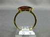 ESTATE 1.59CT ROUND DIAMOND & AAA MARQUISE SHAPE GARNET 14KT YELLOW GOLD 3D RING