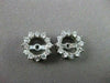 ESTATE .67CT ROUND DIAMOND 14KT WHITE GOLD 3D STAR FLOWER STUD EARRINGS 22224