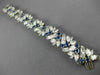ANTIQUE 28.30CT DIAMOND & AAA SAPPHIRE PLATINUM 3D FLOWER OPEN FILIGREE BRACELET