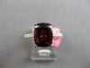 LARGE 3.65CT DIAMOND & AAA RHODOLITE 18KT WHITE GOLD 3D CUSHION ENGAGEMENT RING