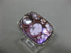 ESTATE LARGE 10.17CT DIAMOND & AAA EXTRA FACET AMETHYST 14KT ROSE GOLD HALO RING