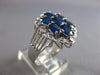 LARGE 1.64CT DIAMOND & AAA SAPPHIRE 18KT WHITE GOLD OVAL & ROUND FLOWER FUN RING