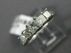 ESTATE .80CT DIAMOND 14KT WHITE GOLD 3D 5 STONE PRINCESS WEDDING ENGAGEMENT RING