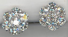 ESTATE 5.34CT DIAMOND 14KT WHITE GOLD 3D CLASSIC FLOWER STUD EARRINGS