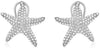 ESTATE LARGE 1.09CT DIAMOND 14KT WHITE GOLD 3D STARFISH CLIP ON EARRINGS