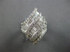 EXTRA LARGE 3.34CT DIAMOND 18KT WHITE GOLD 3D ROUND & BAGUETTE ANNIVERSARY RING