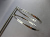 ESTATE LARGE 14KT WHITE GOLD 3D CLASSIC ROUND HOOP HANGING EARRINGS #27897