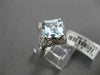 ESTATE LARGE 2.28CTW DIAMOND & AAA AQUAMARINE 14KT WHITE GOLD STAR FLORAL RING