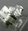 ESTATE 1.30CT BAGUETTE & MARQUISE DIAMOND 14K WHITE GOLD ENGAGEMENT RING #1023