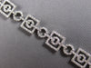 ESTATE WIDE 4.0CT DIAMOND 14KT WHITE GOLD ROUND & SQUARE CLASSIC TENNIS BRACELET