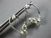 1.32CT DIAMOND & AAA GREEN AMETHYST 14KT WHITE GOLD ROUND HEART HANGING EARRINGS