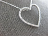 ESTATE .28CT DIAMOND 14KT WHITE GOLD 3D CLASSIC OPEN HEART LOVE FLOATING PENDANT