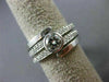 ESTATE WIDE .74CT DIAMOND 14KT WHITE GOLD SOLITAIRE BEZEL ENGAGEMENT RING #18414