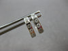 ANTIQUE .26CT DIAMOND 18K WHITE GOLD HANDCRAFTED FILIGREE SQUARE EARRINGS #28014