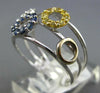 .51CT DIAMOND & AAA BLUE & YELLOW SAPPHIRE 18KT WHITE GOLD 3D FUN OLYMPIC RING