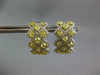 LARGE 4.43CT WHITE & CANARY DIAMOND 18KT 2 TONE GOLD MULTI ROW HANGING EARRINGS