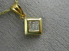ESTATE .20CT PRINCESS DIAMOND 14KT YELLOW GOLD 3D SQUARE INVISIBLE PENDANT 25930