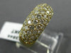 ANTIQUE WIDE 2.0CT DIAMOND 14K YELLOW GOLD PAVE MULTI ROW ANNIVERSARY RING #3544