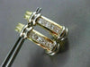 ESTATE .85CT DIAMOND 14K W &Y GOLD PRINCESS UMBRELLA HANGING EARRINGS 22mm #5415