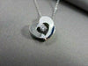 ESTATE 0.35CT DIAMOND 14KT WHITE GOLD SOLITAIRE HEART PENDANT & CHAIN #6921