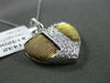 ESTATE LARGE .62CT DIAMOND 14K WHITE & YELLOW GOLD MULTI ROPE HEART LOVE PENDANT