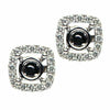 ESTATE .57CT DIAMOND 18KT WHITE GOLD 3D ROUND & SQUARE CLASSIC JACKET EARRINGS