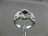 ESTATE WIDE 1.10CT DIAMOND SAPPHIRE 14K WHITE GOLD 3D OPEN FILIGREE PROMISE RING