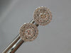 ESTATE .51CT DIAMOND 18KT WHITE GOLD CLUSTER INVISIBLE HALO EARRING JACKET SET