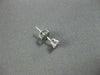 ESTATE .40CT DIAMOND 14K WHITE GOLD SOLITAIRE 4 PRONG CLASSIC EARRINGS 5mm 21023