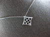 .70CT WHITE & BLACK DIAMOND 14KT WHITE GOLD 3D PRINCESS INVISIBLE PENDANT #28212