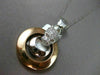 ESTATE LARGE .50CT DIAMOND FLOATING TIGER 14K WHITE & ROSE GOLD PENDANT STUNNING