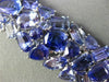 ESTATE MASSIVE 82.92CT TANZANITE 18KT WHITE GOLD 3D MULTI SHAPE TENNIS BRACELET
