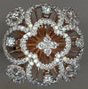 ESTATE LARGE 1.43CT DIAMOND 14KT 2 TONE GOLD 3D CLASSIC MULTI FLOWER FUN RING